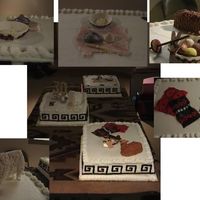 30Th Annual Churro Sheep Is Life Celebration One side cake depicting usage of wool from Churro sheep. Cake has Navajo dress and chief blanket, as well as rug tools. 2nd side cake has...