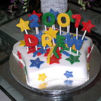 Grad Cake Fondant cake with name and date