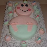 Wilton Baby Shower Cake This is a Wilton Baby cake it's Toba's Yellow Cake with NCBC and MMF. I did a 6" and an 8" instead of both the same...