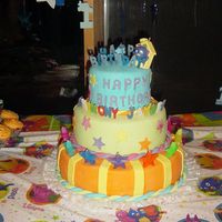 Backyardigans 1St Birthday My twin sons turned one and had a backyardigans themed party.The cake was awesome and was made with fondant.