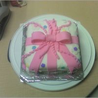 Present Cake- This is my first Fondant cake from Wilton Course 3