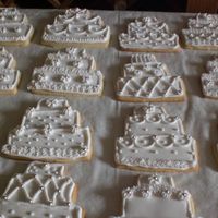Wedding Cake Cookie Favors royal icing.