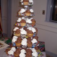 50Th Birthday Cupcake Tower cupcake tree for 50th birthday party. casino theme.