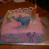 Baby Shower Cake WASC Cake covered with buttercream then covered with MMF, decorations also made of MMF.