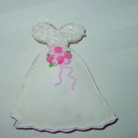 Bridal Shower Favor Cookie made for a bridal luncheon. Incorporated the colors of the invitation in the bouquet. NFSC with Antonia's RI