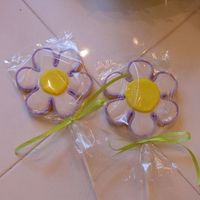 Daisies Daisy cookies I did as part of a coworker's 50th birthday bouquet