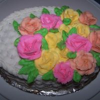 Another Practice Cake This is another practice cake I tried after Course II. My layers were quite tall, so I did one with chocolate icing (also in my photos) and...