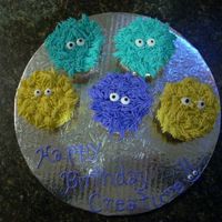 Creature_Cupcakes_December_14_.jpg These are Monster Cupcakes which I re-named creature cupcakes. They were for my DH's Birthday. I have nicked named him Creature, so...
