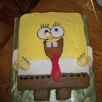 Sponge Bob Made this for granddaughters 6th birthday. Buttercream with fondant accents