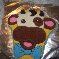 Cuddles The Cow I made this for my nephew's 2nd birthday...he loves cows! Marble cake with buttercream icing.