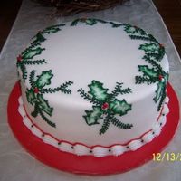 Holly Leaves I saw this cake in a Taste of Home magazine so I thought it would be a fun one to make...