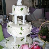 My 1St Wedding Cake I made this cake for my step-daughter's wedding. It was the first wedding cake I had ever made. I learned alot and now that my step-...