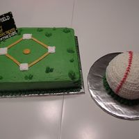 Wrigley Field This was a cake I did for the first birthday of a son of a cub's fan...the baseball was his smash cake.