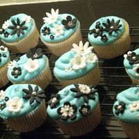Cupcakes I made these for a friend of mine's birthday dinner. She is a classy, modern girly girl so I wanted them to be tiffany blue with...