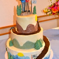 Hiking Bride And Groom This cake was so much fun to make. The bride and groom enjoy doing everything in the backcountry together. This suited them perfectly and...