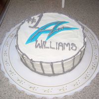 Football Player's Cake My son is friends with our local arena football team and loves this one player in particular. So, we made him a birthday cake with the team...