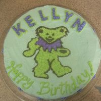 Grateful Dead Cake My friend loves the Dead and even dressed as a Dead Bear for Halloween one year. So I knew she would love this. All buttercream using a...