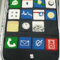 Iphone Cake This was made for my manager's birthday. He just bought an iphone which is his new toy and thought he would get a kick out of this...