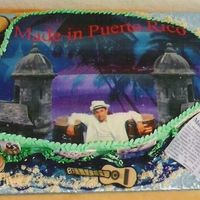 Puerto Rico Island Cake This cake was done for a friend of mine who had a show called Made in Puerto Rico. The top was edible paper as with the pics around the...