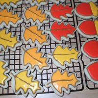 Fall Cookies My first attempt at the NFSC recipe with Antonia's icing. These took me forever, I don't think I'll be doing them again.