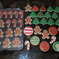 Holiday Cookies Made with Shebaben's sugar cookie recipe and Antonia's icing.