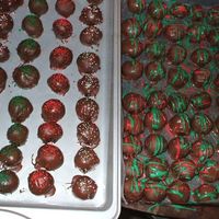 Christmas Cake Balls I made these for the ladies in my office. I'm going to give each one a dozen cake balls each in little mini cupcake paper packaged in...