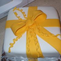 Another Bow Cake View Once again, MMF for the cake covering and wilton fondant for the bow