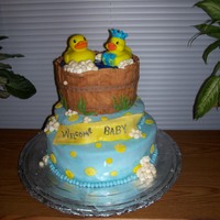 Ducky Bath Baby shower cake made for a friend of mine...