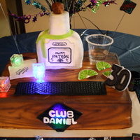 Patron At The Bar Client wanted a Patron themed cake. She said that her husband liked to drink Patron at the bar. So this was what I came up with. Vanilla...