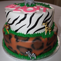 Zebra And Leopard Party for a little girl who was having a animal themed party. Airtbrushed the leopard and painted the zebra.