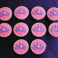 Pricess Tiara Fondant accents on buttercream .