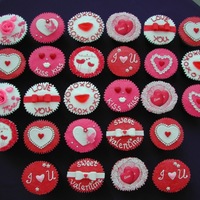 Valentines's Day All buttercream with fondant and candy decorations.