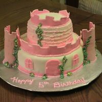 Princess Castle Castle cake made with marshmellow fondant