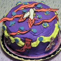 Shoe Cake Decorations made with piped chocolate. I made it for a friend who loves shoes.