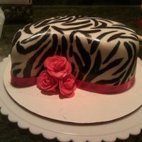 Zebra And Pink I made this as a sample cake for a 3 tiered cake im making for a friends grad party