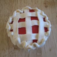 Cherry Pie Cupcake cupcakes decorated to look like pies for a country fair party