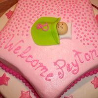 Star Theme crusted buttercream icing with fondant stars, balls and baby