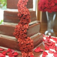 Chocolate & Red Roses Chocolate cake with chocolate cream cheese frosting and chocolate fondant. I was so disappointed when I received this picture from the...