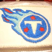 Titans Tennessee Titans cake. White cake with buttercream
