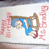 Rocking Chair White cake with butter cream.