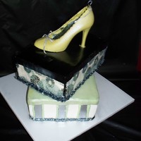 Shoe W Boxes shoes are chocolate boxes are fondant w edible image