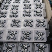 Skulls For Cupcakes Made Colour Flow Skulls for a customers daughters birthday. Because the icing was buttercream, I had to give her the cuppies separately.