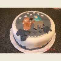 Nativity Cake This is made with patchwork cutters and fondant. It was really fun doing.
