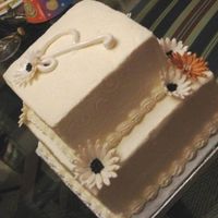 Petrucia's 40Th I made this for a friend's birthday, trying to practice icing square cakes. Corners are still a bit ehhh but we're working on it...