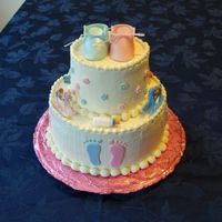 Baby Booties This cake was for several co-workers who have had new additions to their families in the last month. This cake in inspired by a cake by...