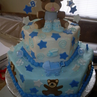 Teddy Bear Baby Shower Cake 