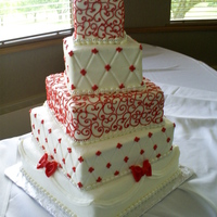 Offset Stacked Wedding Cake 