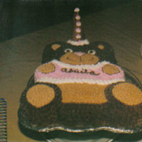 Party Bear Covered in buttercream. Hat is ice cream cone.