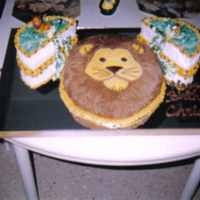 Lion Covered in buttercream.