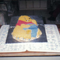 Pooh Covered in buttercream.